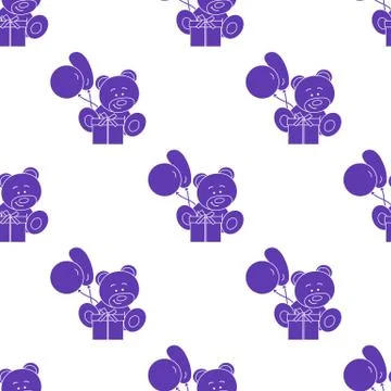 Seamless pattern with children's toys. Stock Illustration