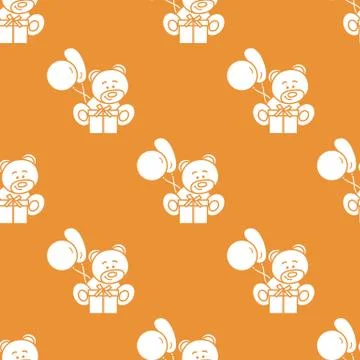 Seamless pattern with children's toys. Stock Illustration