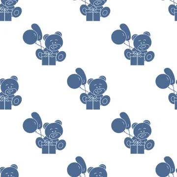 Seamless pattern with children's toys. Stock Illustration