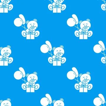 Seamless pattern with children's toys. Stock Illustration
