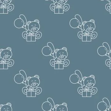 Seamless pattern with children's toys. Stock Illustration