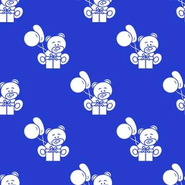 Seamless pattern with children's toys. Stock Illustration