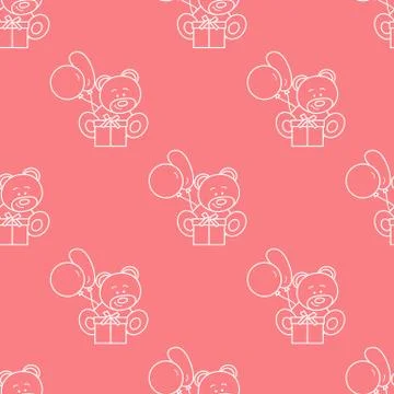 Seamless pattern with children's toys. Stock Illustration