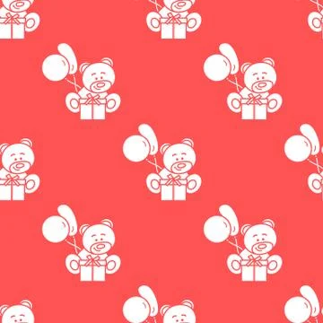 Seamless pattern with children's toys. Stock Illustration
