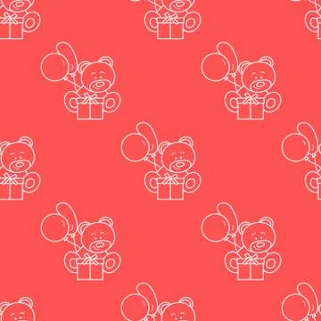 Seamless pattern with children's toys. Stock Illustration