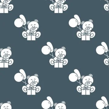Seamless pattern with children's toys. Stock Illustration