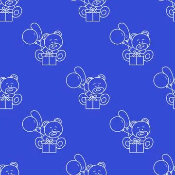 Seamless pattern with children's toys. Stock Illustration