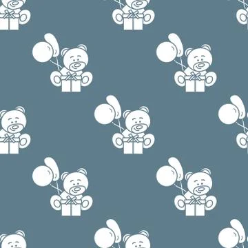 Seamless pattern with children's toys. Stock Illustration