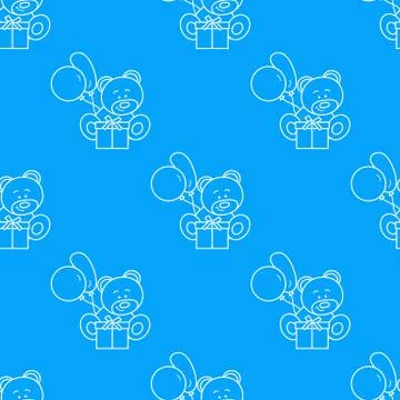 Seamless pattern with children's toys. Stock Illustration