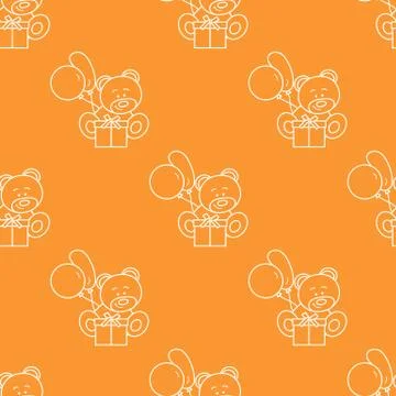 Seamless pattern with children's toys. Stock Illustration