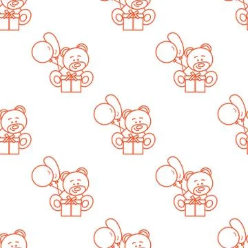 Seamless pattern with children's toys. Stock Illustration