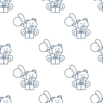 Seamless pattern with children's toys. Stock Illustration
