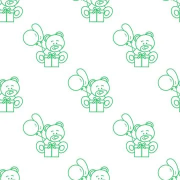 Seamless pattern with children's toys. Stock Illustration