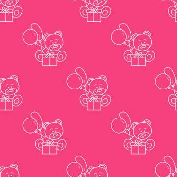 Seamless pattern with children's toys. Stock Illustration