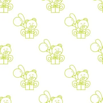 Seamless pattern with children's toys. Stock Illustration