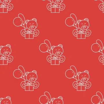 Seamless pattern with children's toys. Stock Illustration