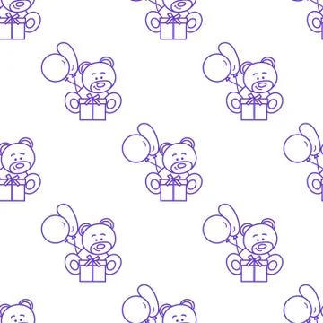 Seamless pattern with children's toys. Stock Illustration