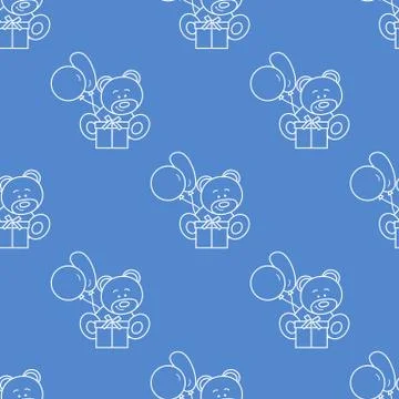 Seamless pattern with children's toys. Stock Illustration
