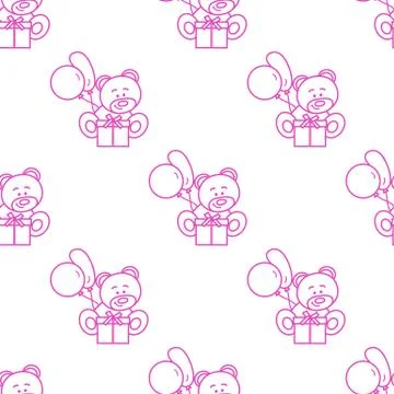 Seamless pattern with children's toys. Stock Illustration
