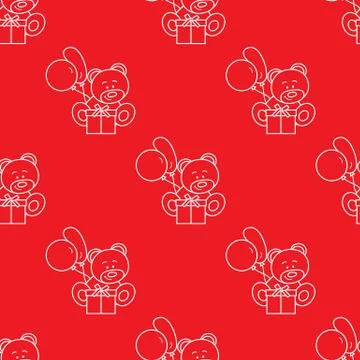 Seamless pattern with children's toys. Stock Illustration