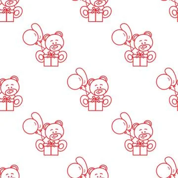 Seamless pattern with children's toys. Stock Illustration