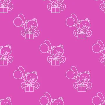 Seamless pattern with children's toys. Stock Illustration
