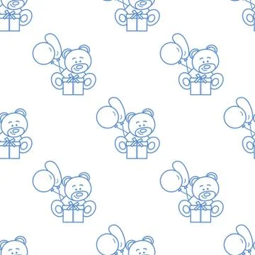 Seamless pattern with children's toys. Stock Illustration