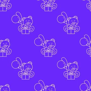 Seamless pattern with children's toys. Stock Illustration