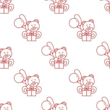 Seamless pattern with children's toys. Stock Illustration