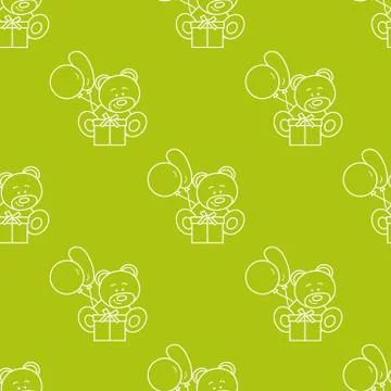 Seamless pattern with children's toys. Stock Illustration