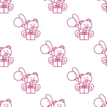 Seamless pattern with children's toys. Stock Illustration