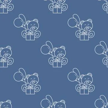 Seamless pattern with children's toys. Stock Illustration