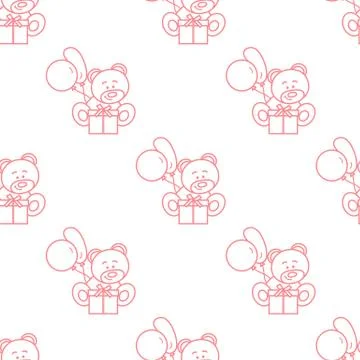 Seamless pattern with children's toys. Stock Illustration