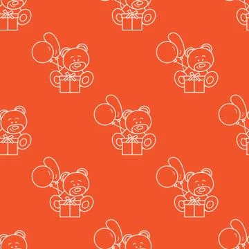 Seamless pattern with children's toys. Stock Illustration
