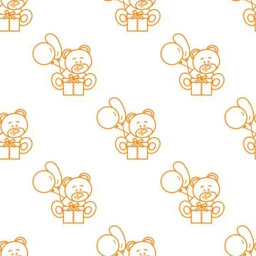 Seamless pattern with children's toys. Stock Illustration