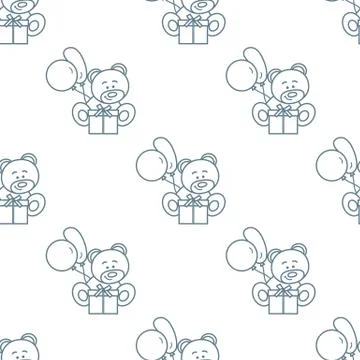 Seamless pattern with children's toys. Stock Illustration