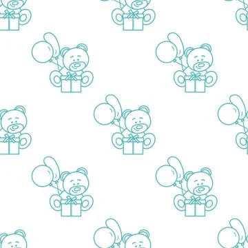 Seamless pattern with children's toys. Stock Illustration