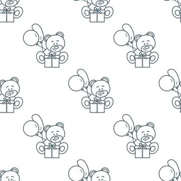Seamless pattern with children's toys. Stock Illustration