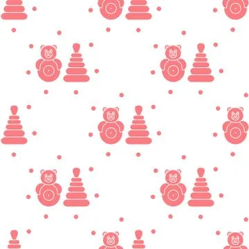Seamless pattern with children's toys. Stock-Illustration