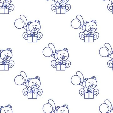 Seamless pattern with children's toys. Stock Illustration