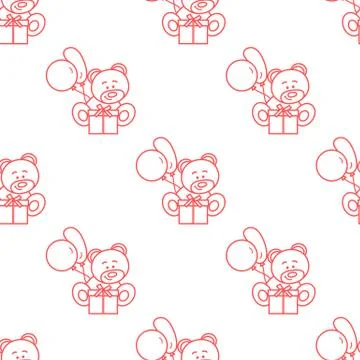 Seamless pattern with children's toys. Stock Illustration