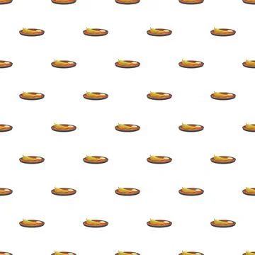 Seamless pattern with chili pepper on plate Stockillustratie