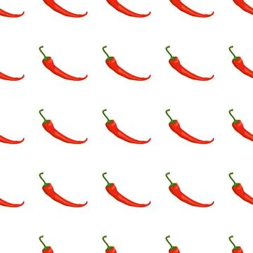 Seamless pattern with chilli peppers. Vibrant print with red hot vegetables Illustrazione stock