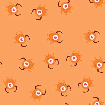 Seamless pattern chimera monster with horns cartoon vector Stock Illustration