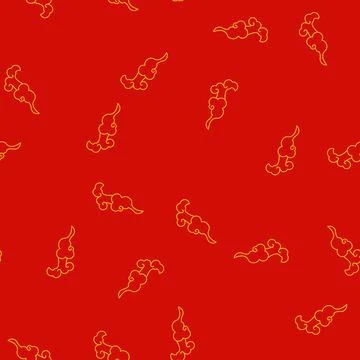 Seamless pattern china chinese cloud cartoon vector Stock Illustration