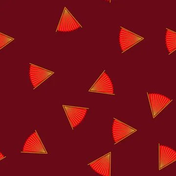Seamless pattern china chinese fan cartoon vector イラスト素材
