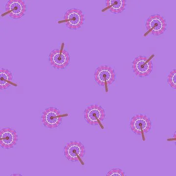Seamless pattern china hand fan cartoon vector Stock Illustration