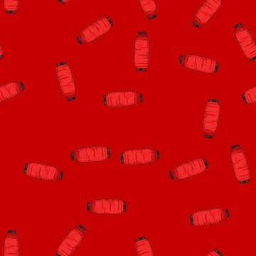 Seamless pattern chinese asian lantern cartoon vector 스톡 일러스트