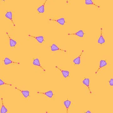 Seamless pattern chinese asian lantern cartoon vector Stock Illustration