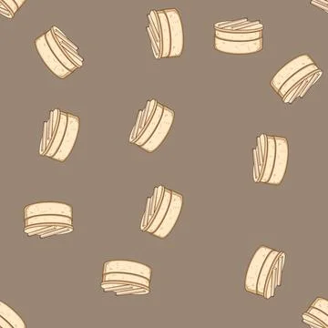Seamless pattern chinese bamboo steamer cartoon vector Stock Illustration